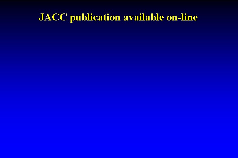 JACC publication available on-line 