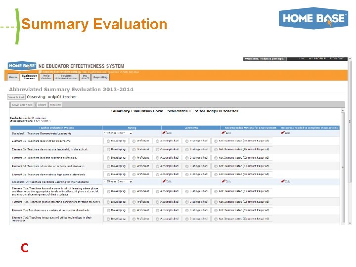 Summary Evaluation C 