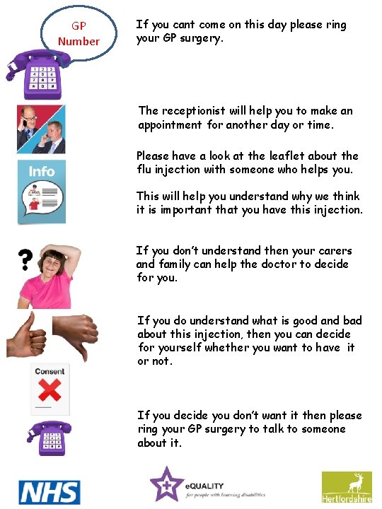 GP Number If you cant come on this day please ring your GP surgery.