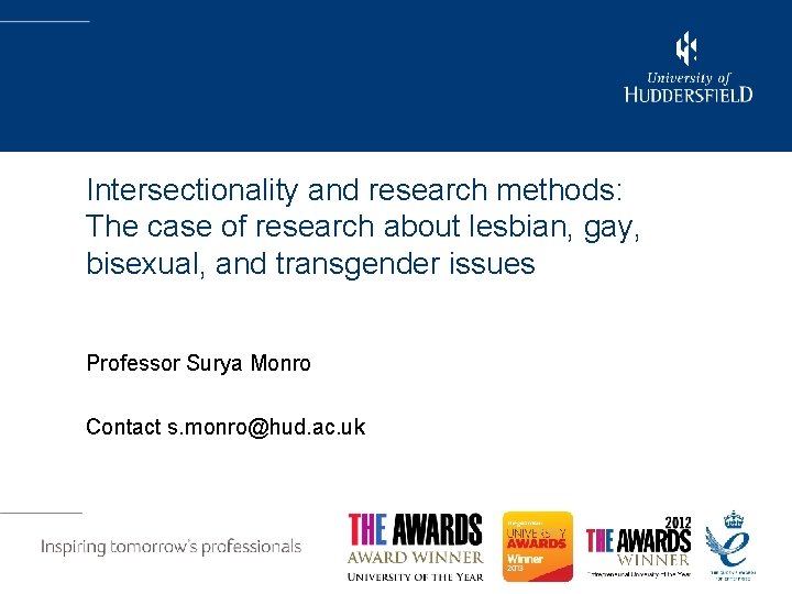 Intersectionality and research methods The case of research