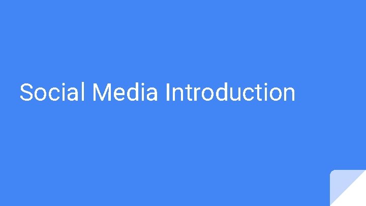 Social Media Introduction 