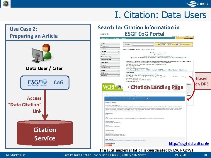 I. Citation: Data Users Use Case 2: Preparing an Article Search for Citation Information