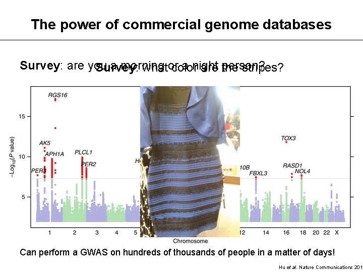 The power of commercial genome databases Survey: are you a morning a night Survey: