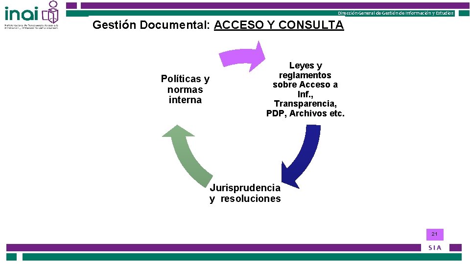 Instituto Nacional de Transparencia, Acceso a la Información Dirección General de Gestión de Información