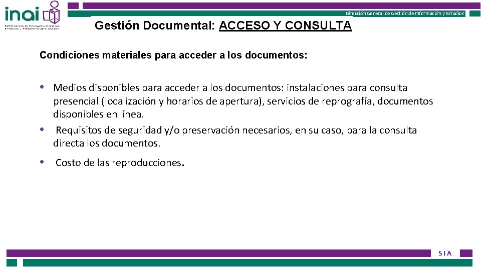 Instituto Nacional de Transparencia, Acceso a la Información Dirección General de Gestión de Información