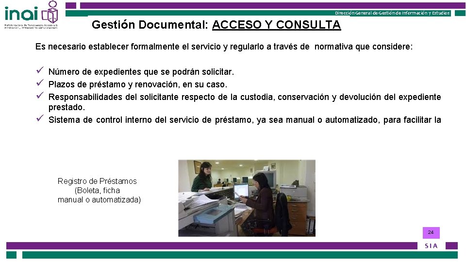 Instituto Nacional de Transparencia, Acceso a la Información Dirección General de Gestión de Información