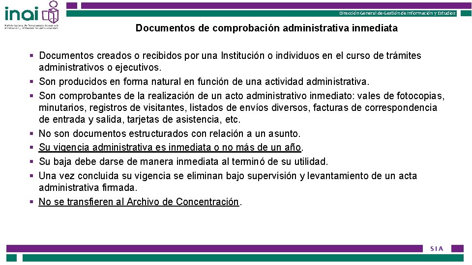 Instituto Nacional de Transparencia, Acceso a la Información Dirección General de Gestión de Información