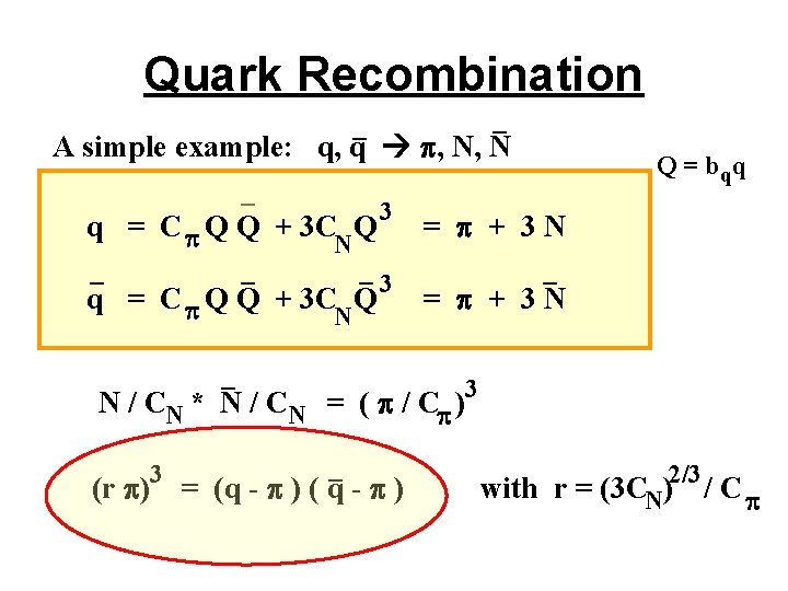 Quark Coalescence And Hadron Statistics T S Bir