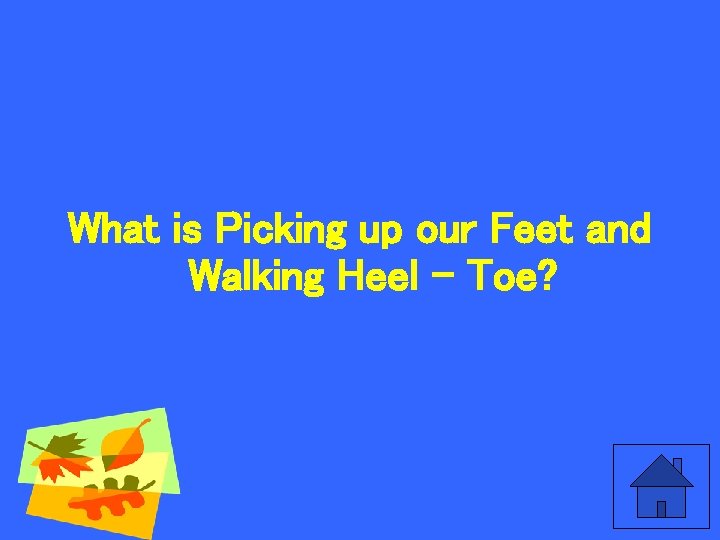 What is Picking up our Feet and Walking Heel – Toe? 