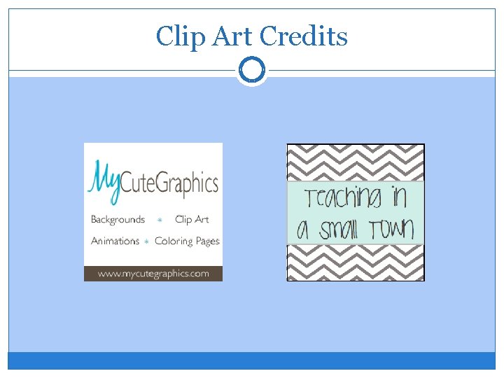 Clip Art Credits 