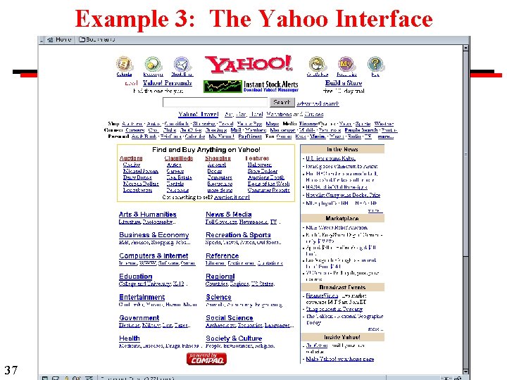 Example 3: The Yahoo Interface 37 