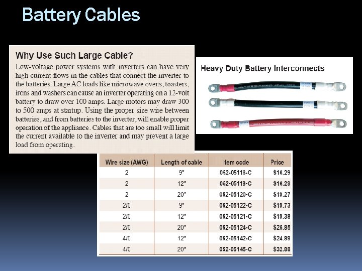 Battery Cables 