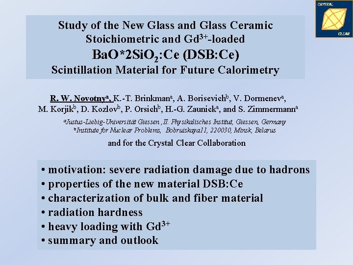 Study of the New Glass and Glass Ceramic Stoichiometric and Gd 3+-loaded Ba. O*2