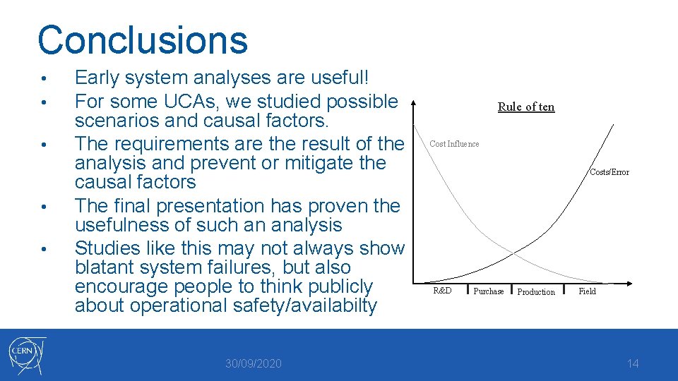 Conclusions • • • Early system analyses are useful! For some UCAs, we studied