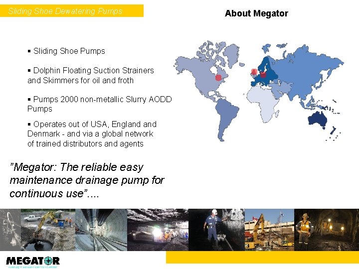 Sliding Shoe Dewatering Pumps § Sliding Shoe Pumps § Dolphin Floating Suction Strainers and