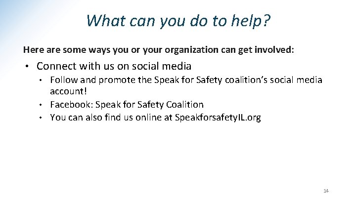 What can you do to help? Here are some ways you or your organization