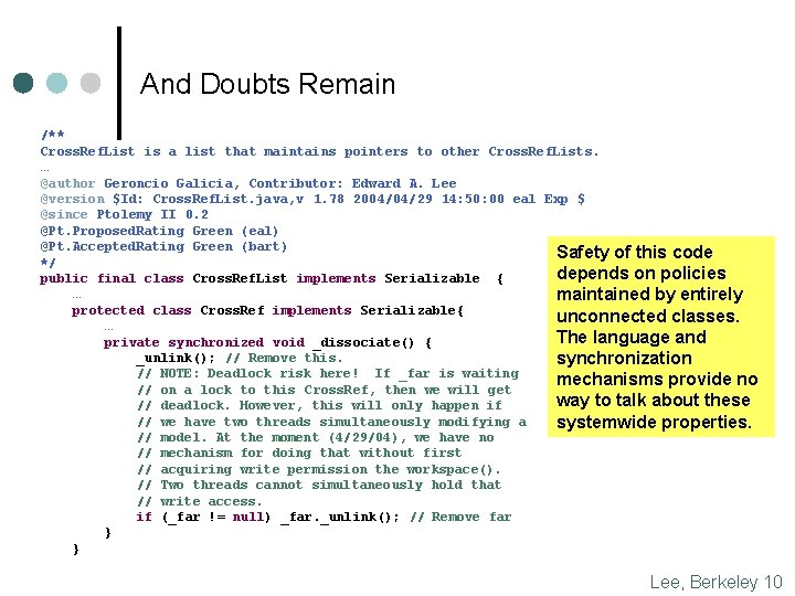 And Doubts Remain /** Cross. Ref. List is a list that maintains pointers to And Doubts Remain /** Cross. Ref. List is a list that maintains pointers to