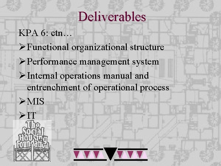 Deliverables KPA 6: ctn… Ø Functional organizational structure Ø Performance management system Ø Internal Deliverables KPA 6: ctn… Ø Functional organizational structure Ø Performance management system Ø Internal