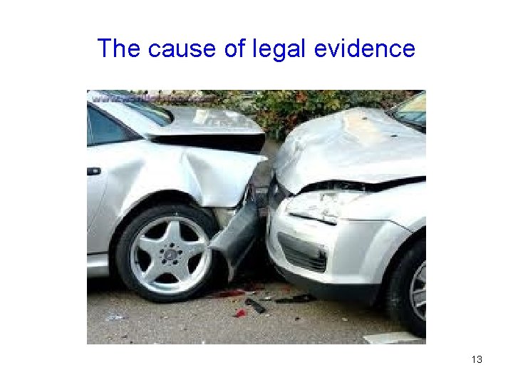 The cause of legal evidence 13 