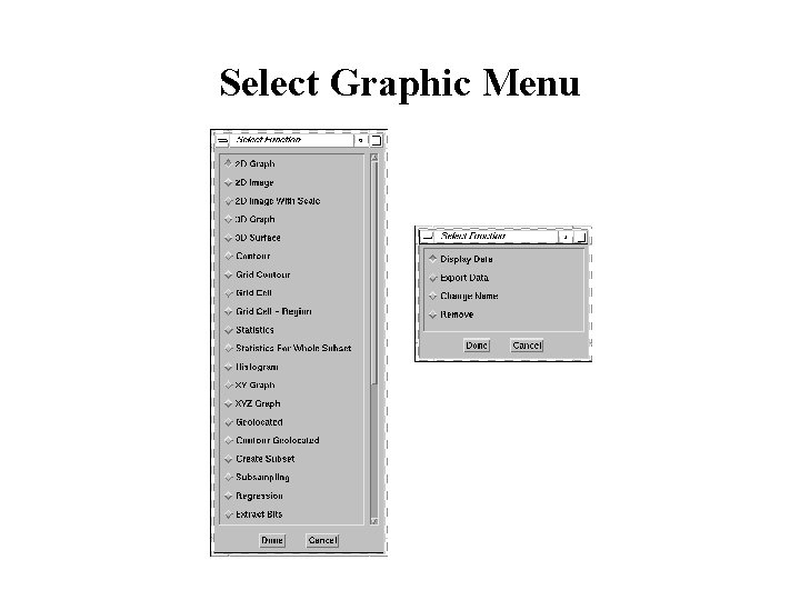 Select Graphic Menu 