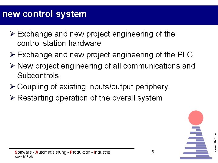 new control system Software - Automatisierung - Produktion - Industrie www. SAPI. de 5