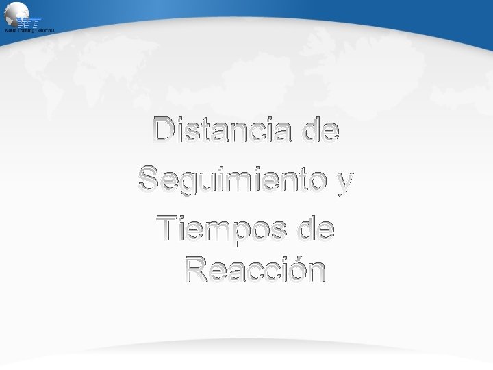 Distancia de Seguimiento y Tiempos de Reacción 