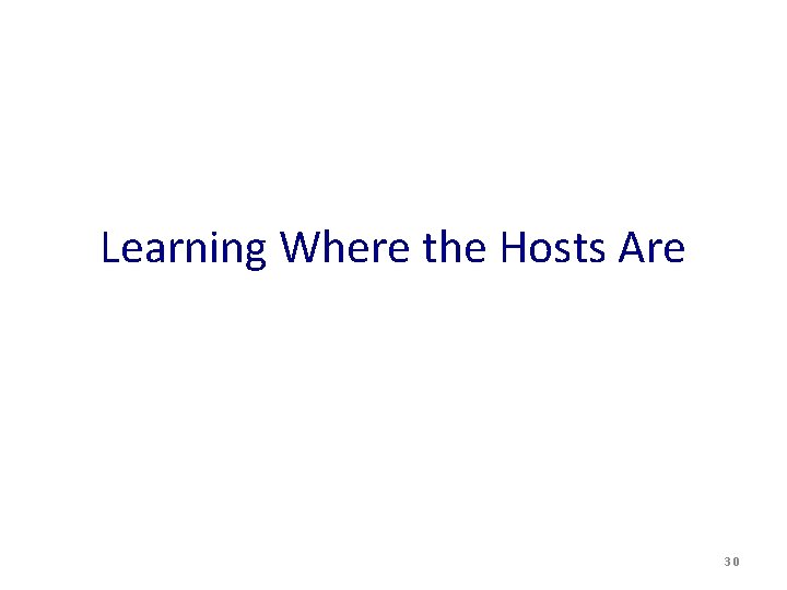 Learning Where the Hosts Are 30 