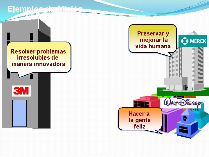 Ejemplos de Misión Resolver problemas irresolubles de manera innovadora Preservar y mejorar la vida