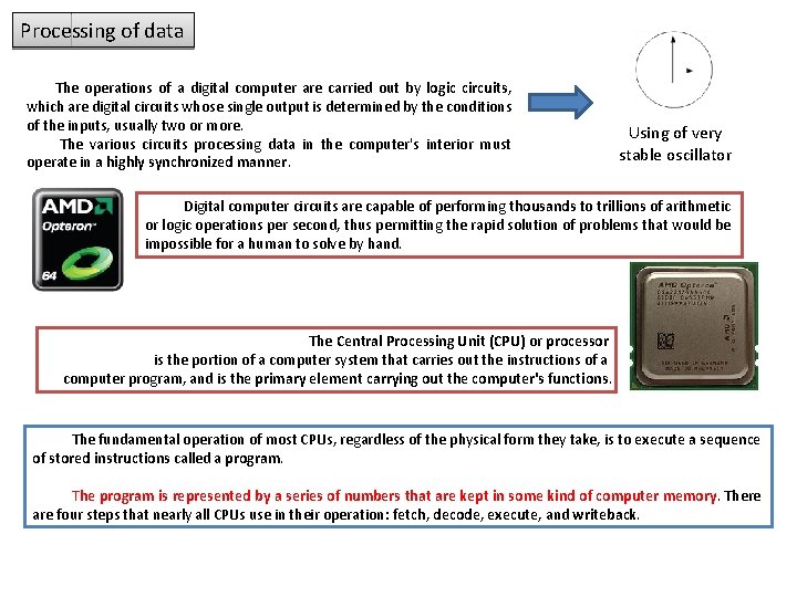 Theme 1 The computer era Information and computers