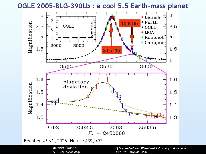 OGLE 2005 -BLG-390 Lb : a cool 5. 5 Earth-mass planet 10. 8. 05