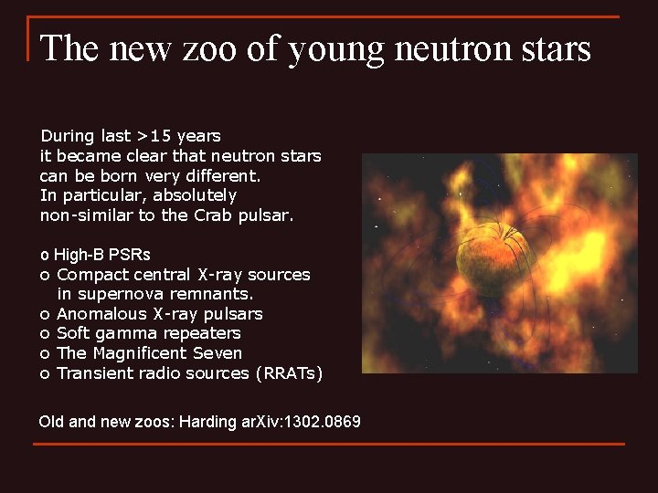 The new zoo of young neutron stars During last >15 years it became clear