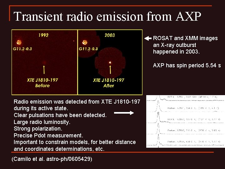 Transient radio emission from AXP ROSAT and XMM images an X-ray outburst happened in