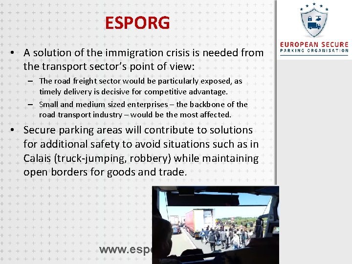 ESPORG • A solution of the immigration crisis is needed from the transport sector’s