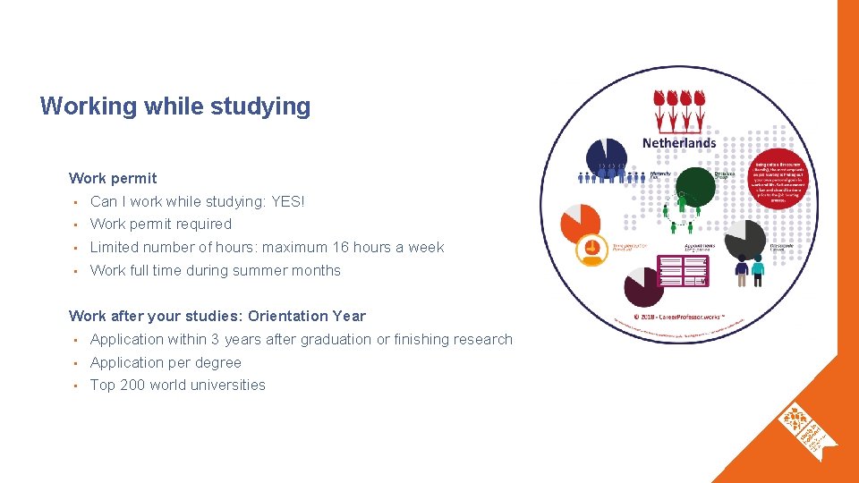 Working while studying Work permit • Can I work while studying: YES! • Work