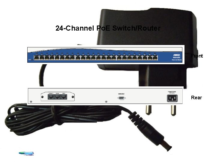 24 -Channel Po. E Switch/Router Front Rear 