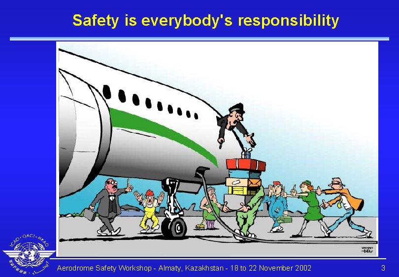 Safety is everybody's responsibility Aerodrome Safety Workshop - Almaty, Kazakhstan - 18 to 22 Safety is everybody's responsibility Aerodrome Safety Workshop - Almaty, Kazakhstan - 18 to 22