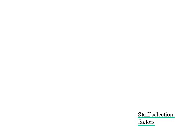 Staff selection factors 