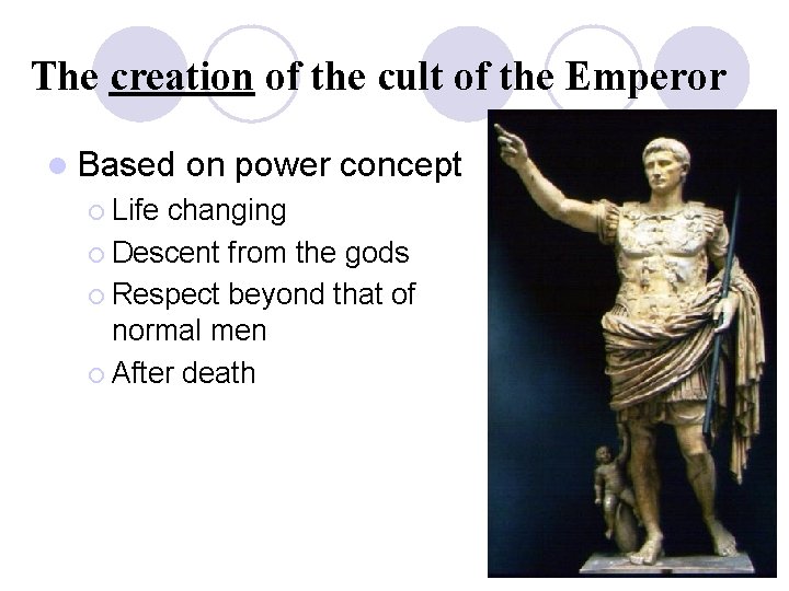 The creation of the cult of the Emperor l Based ¡ Life on power