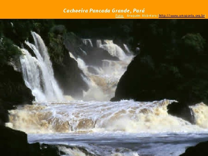Cachoeira Pancada Grande, Pará Foto: Araquém Alcântara (http: //www. amazonia. org. br) 