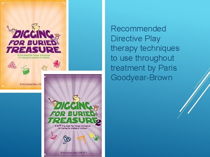 Recommended Directive Play therapy techniques to use throughout treatment by Paris Goodyear-Brown 