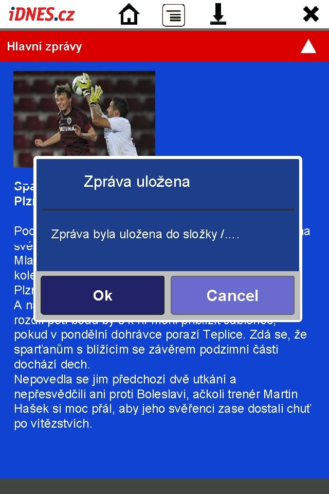 Hlavní zprávy Zpráva uložena Sparta doma podruhé za sebou selhala, od druhé Plzně
