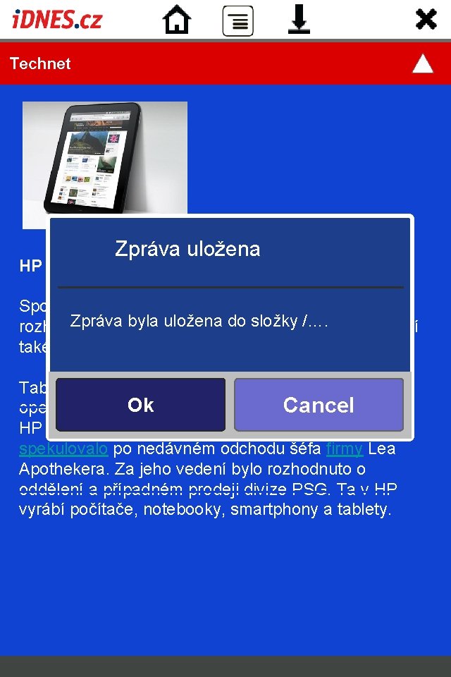  Technet Zpráva uložena HP chce své počítače zpět. A možná i tablety Společnost
