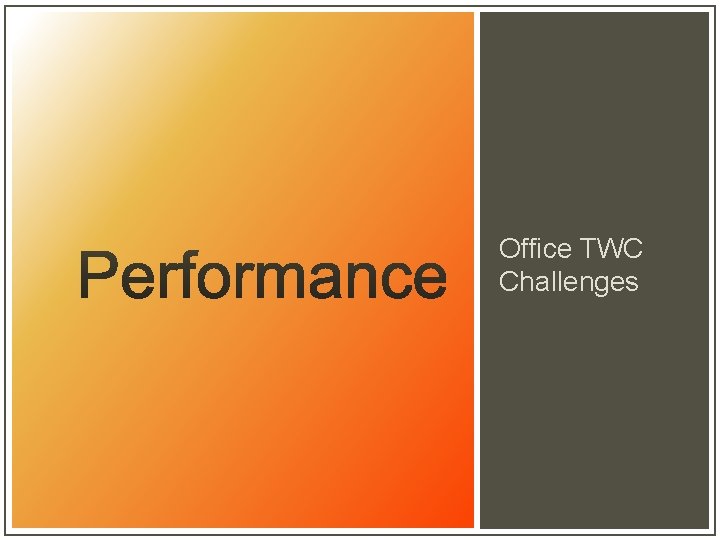 Office TWC Challenges 