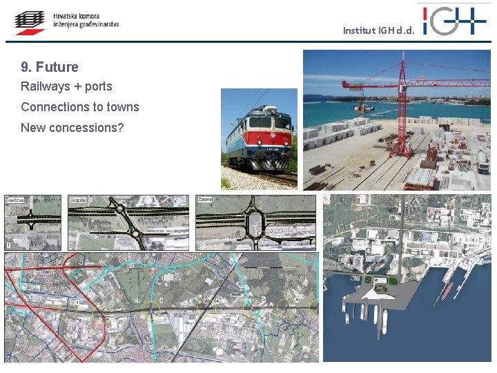 Institut IGH d. d. 9. Future Railways + ports Connections to towns New concessions?