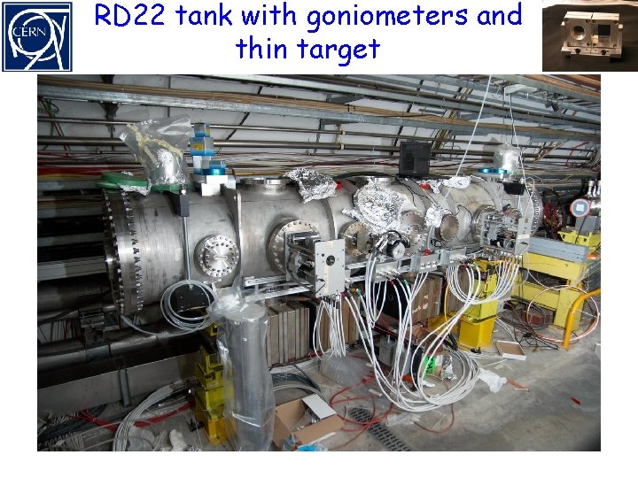 RD 22 tank with goniometers and thin target 