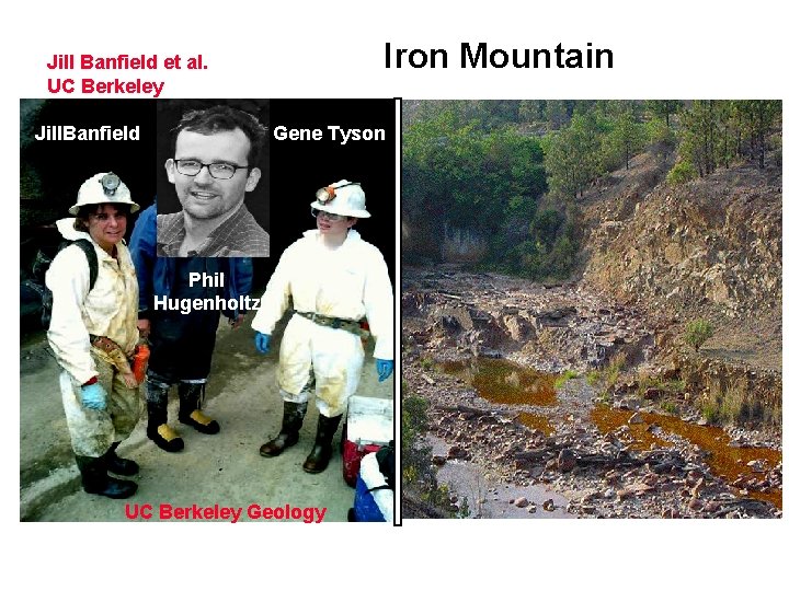Iron Mountain Jill Banfield et al. UC Berkeley Jill. Banfield Gene Tyson Phil Hugenholtz