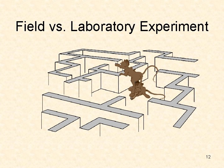 Field vs. Laboratory Experiment 12 