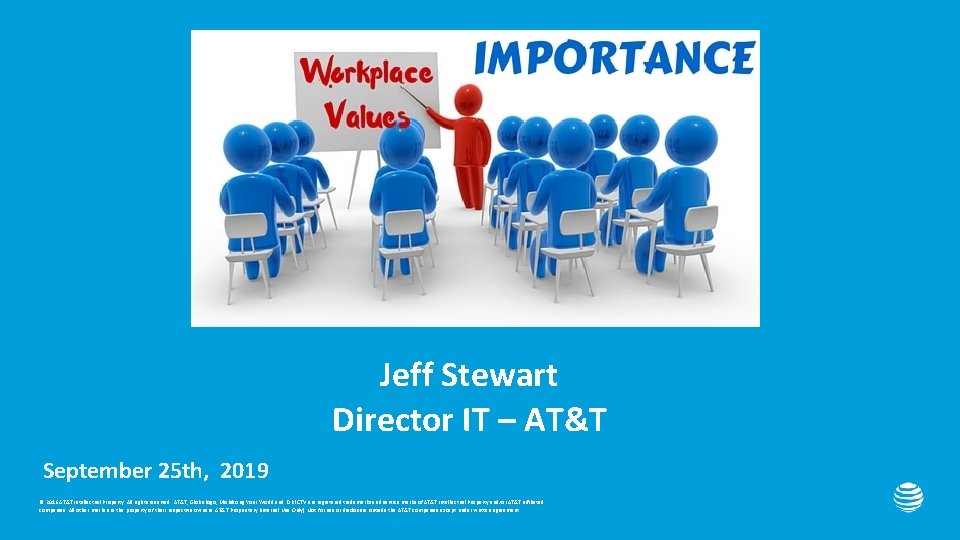 Jeff Stewart Director IT – AT&T September 25 th, 2019 © 2016 AT&T Intellectual