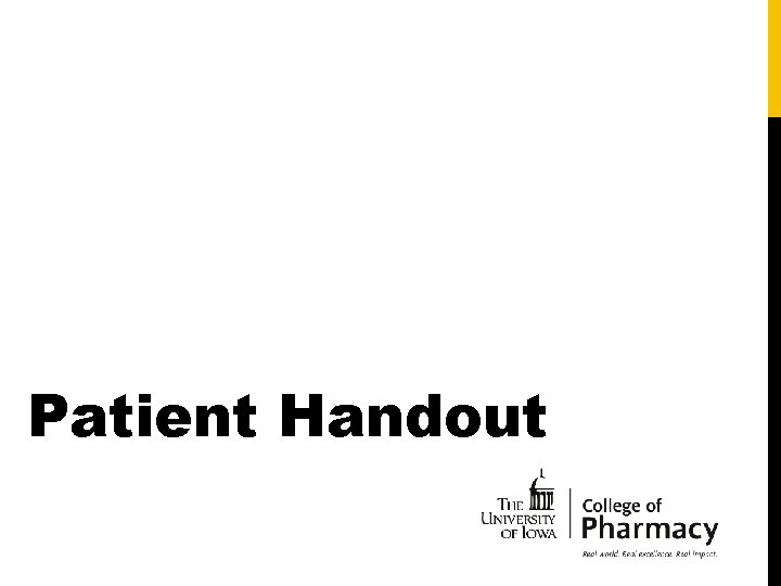 Patient Handout 