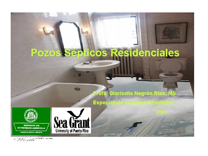 Pozos Sépticos Residenciales Profa. Gloriselle Negrón Ríos, MS Especialista en Salud Ambiental 2005 